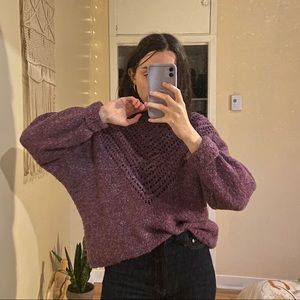 Hand knitted soft purple sweater 🔮